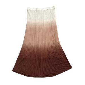 HOUSE OF HARLOW Womens Size Large Sparkly Ombre Pull On Ribbed Knit Maxi Skirt